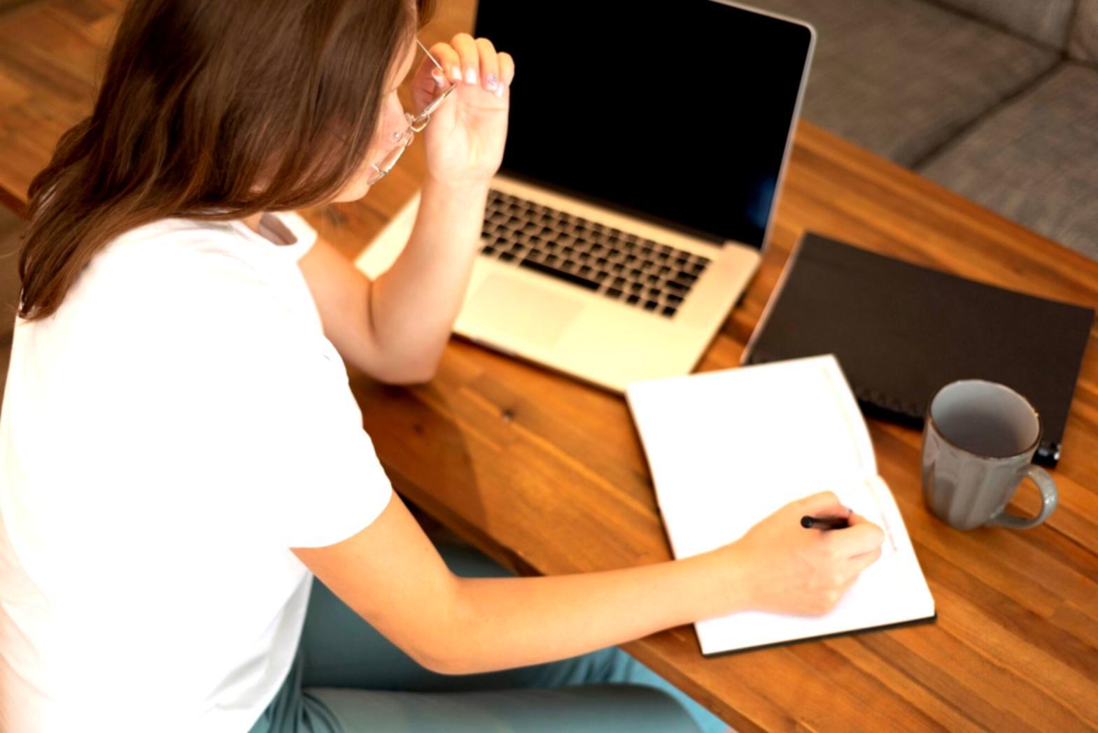 Family reviewing financial documents together